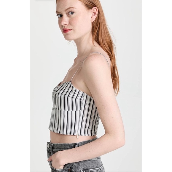 Theory Ventura Striped Bustier Cami size P - Picture 3 of 13